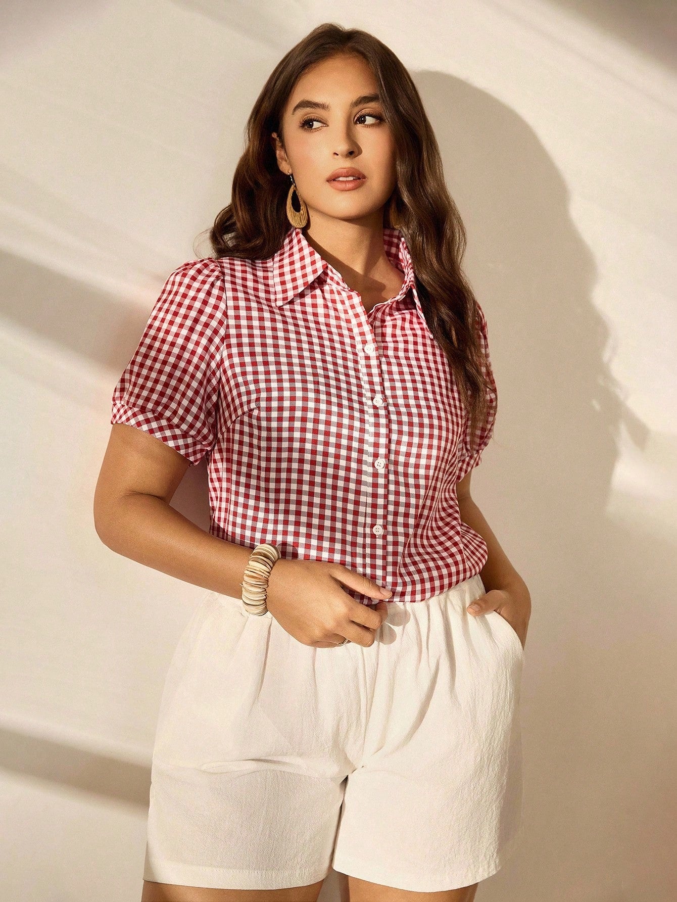 Camisa Plus Size Xadrez