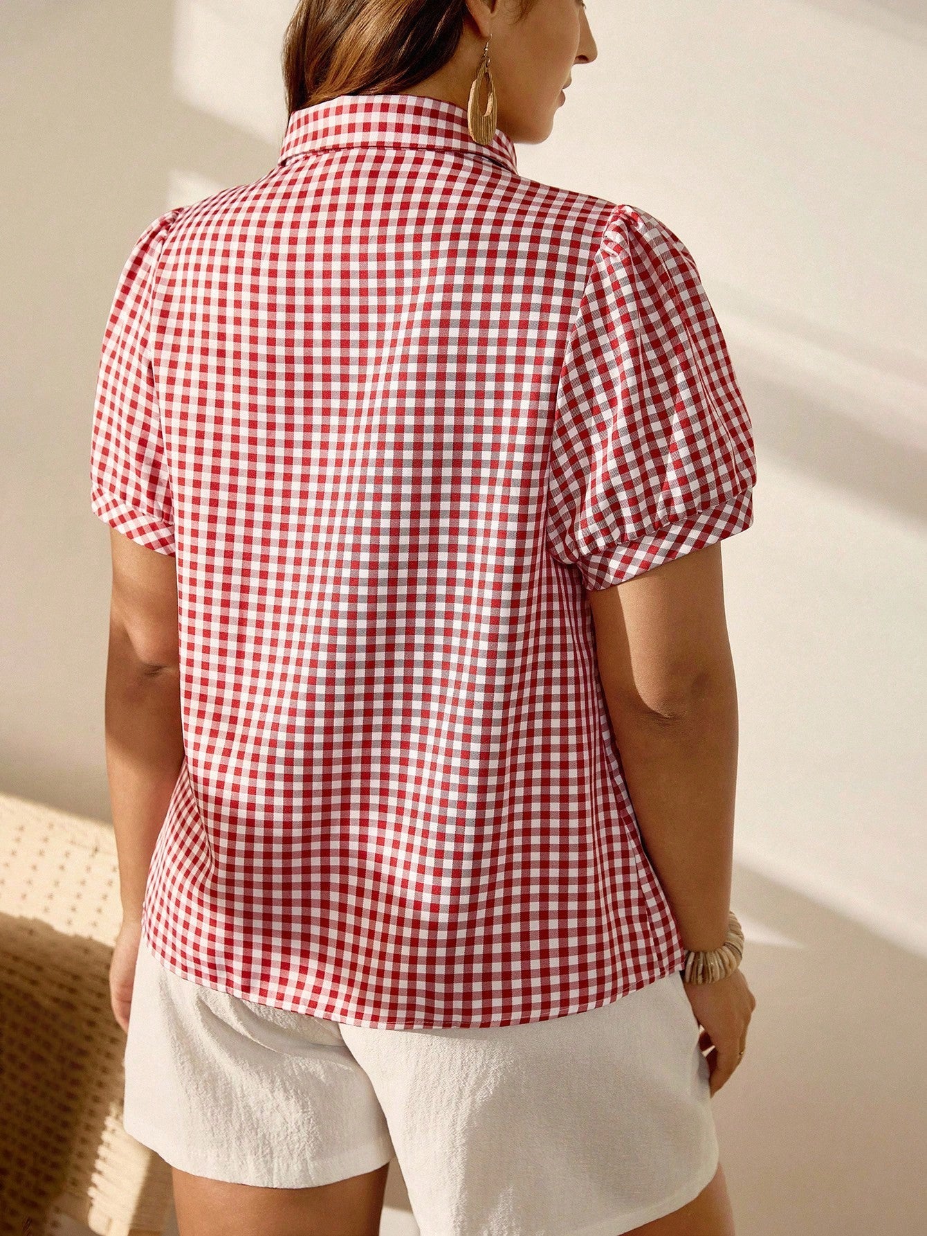 Camisa Plus Size Xadrez