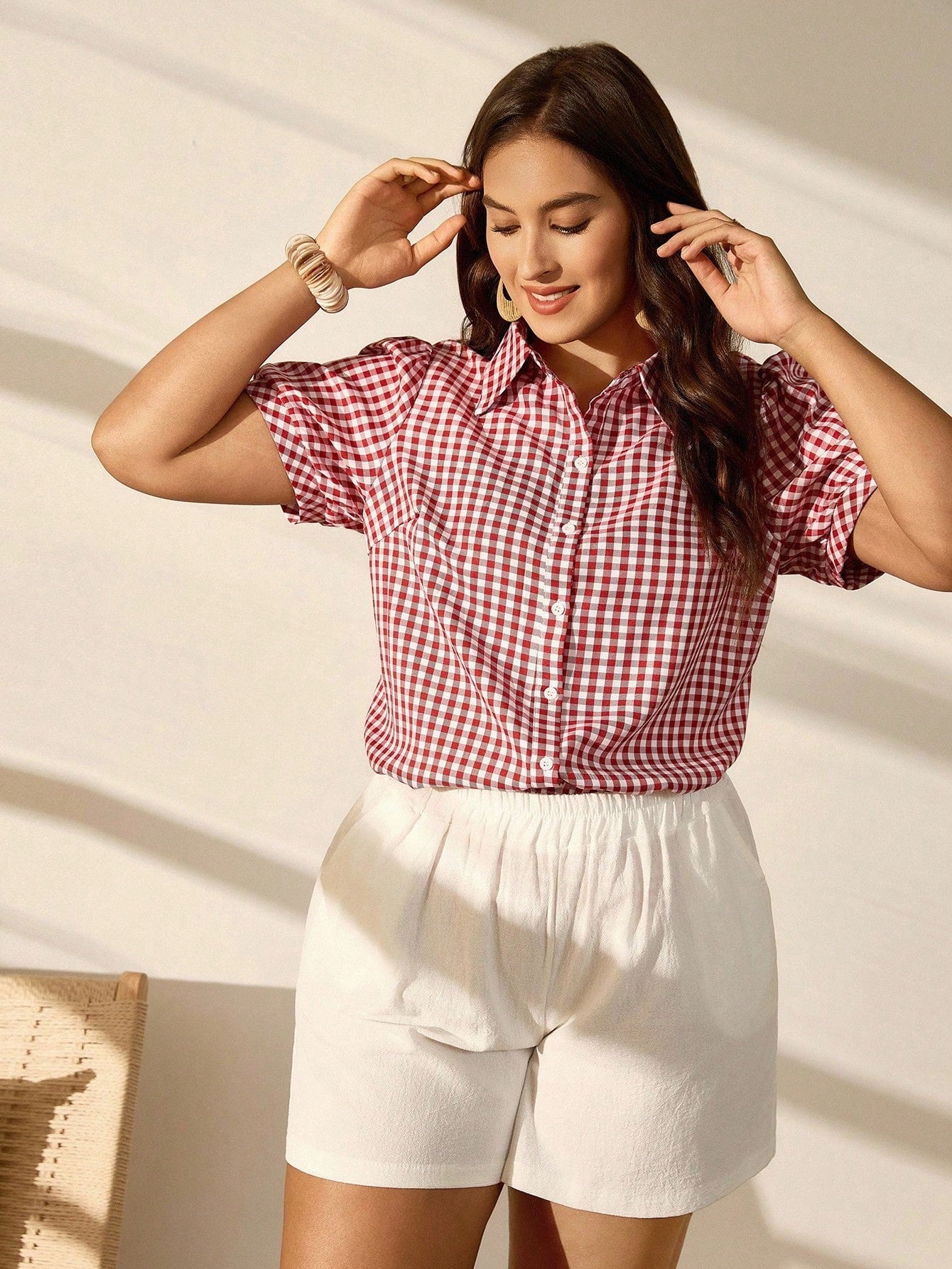 Camisa Plus Size Xadrez