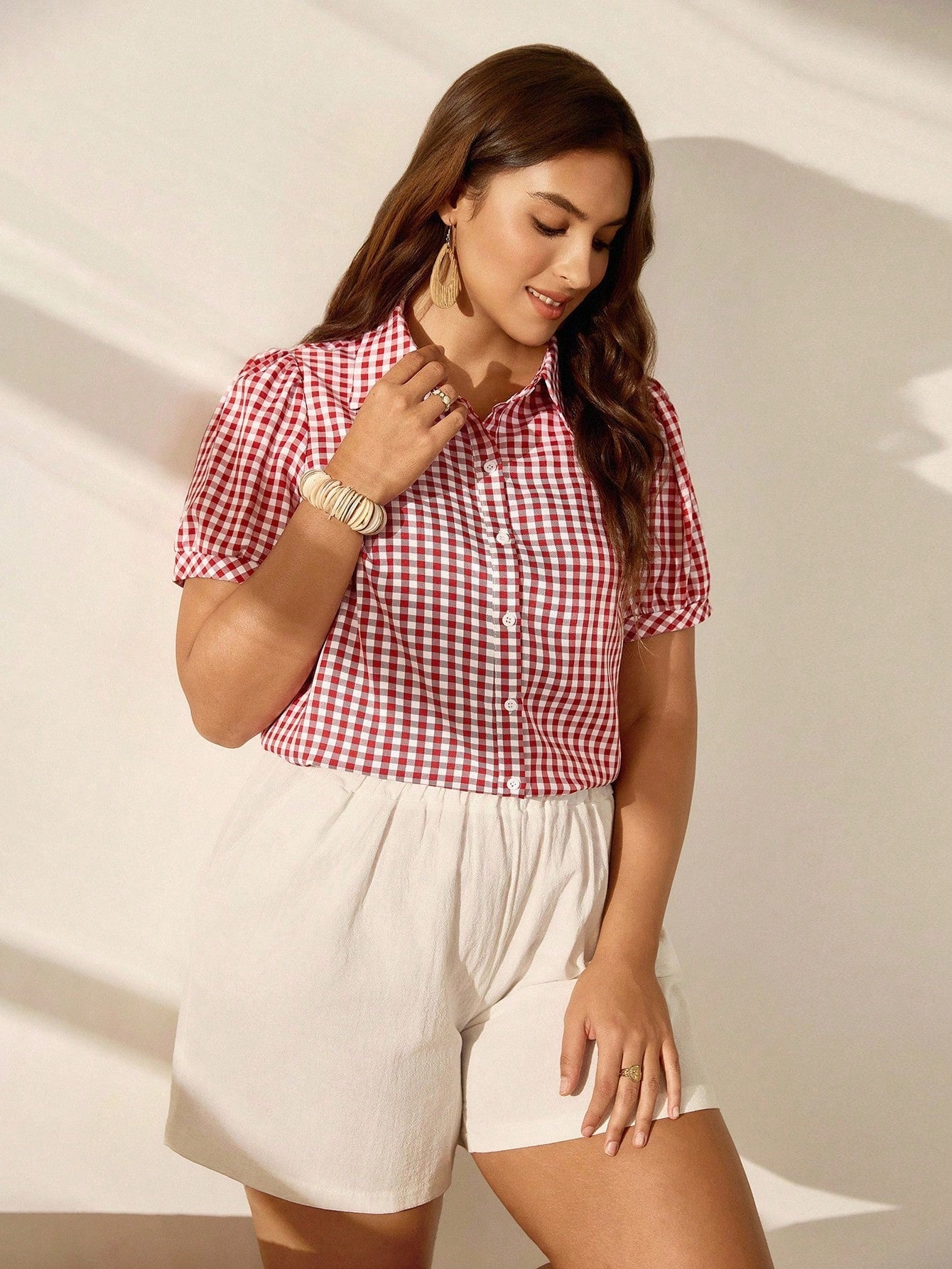 Camisa Plus Size Xadrez