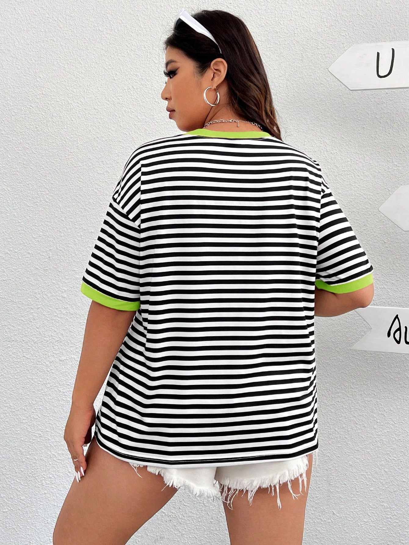 Camiseta Plus Size Listrada