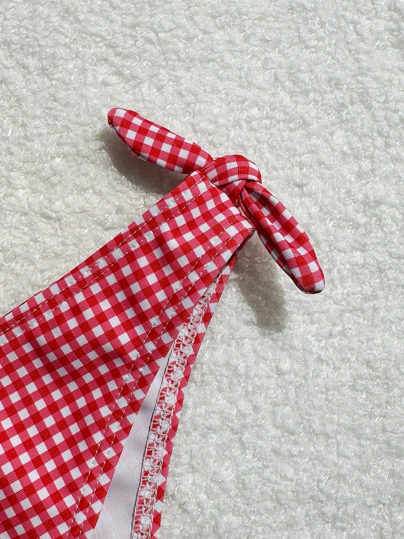 Biquíni Xadrez Feminino com Amarração Frontal