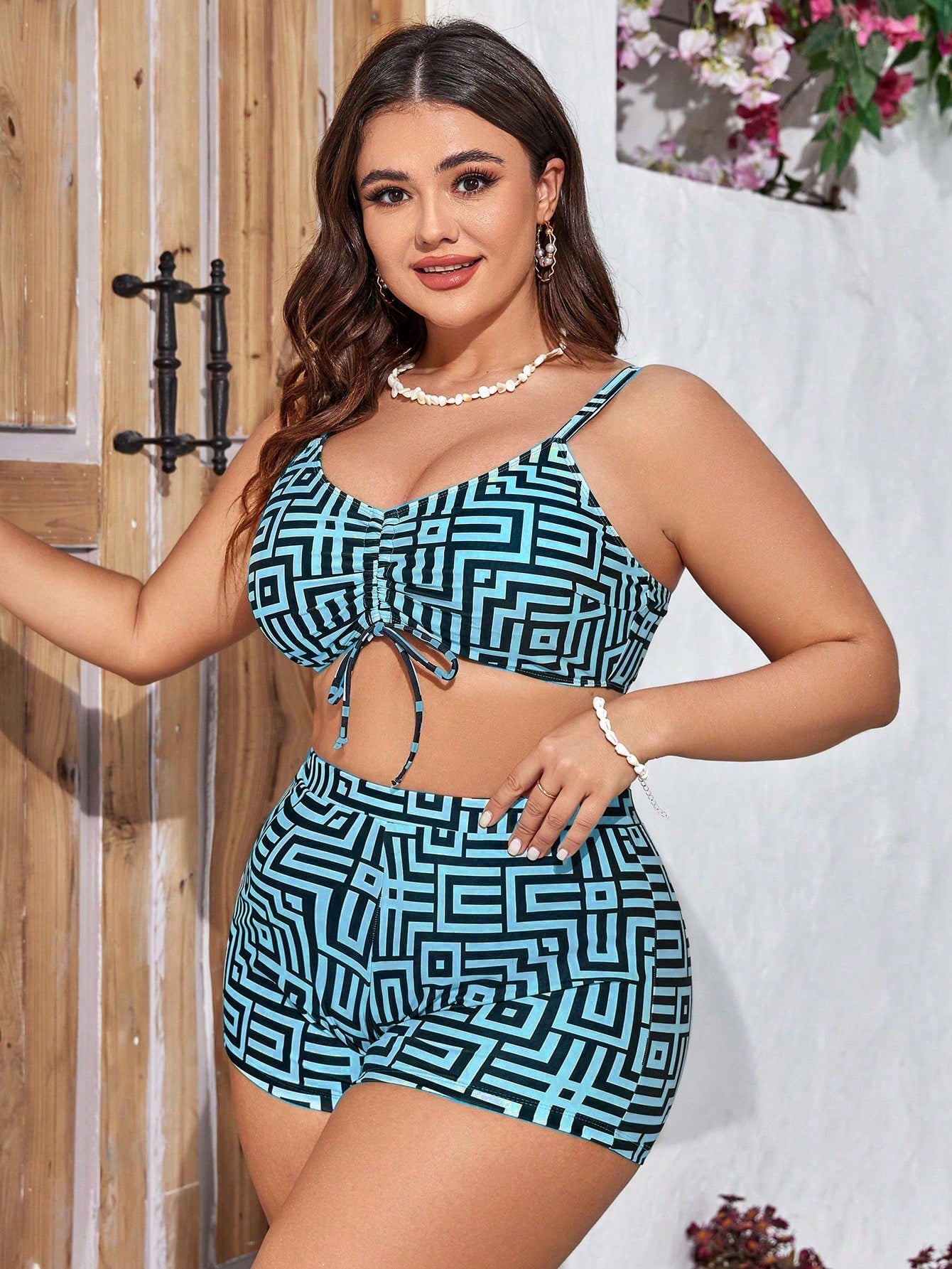 Conjunto de Biquíni Plus Size 3 Peças Elaine