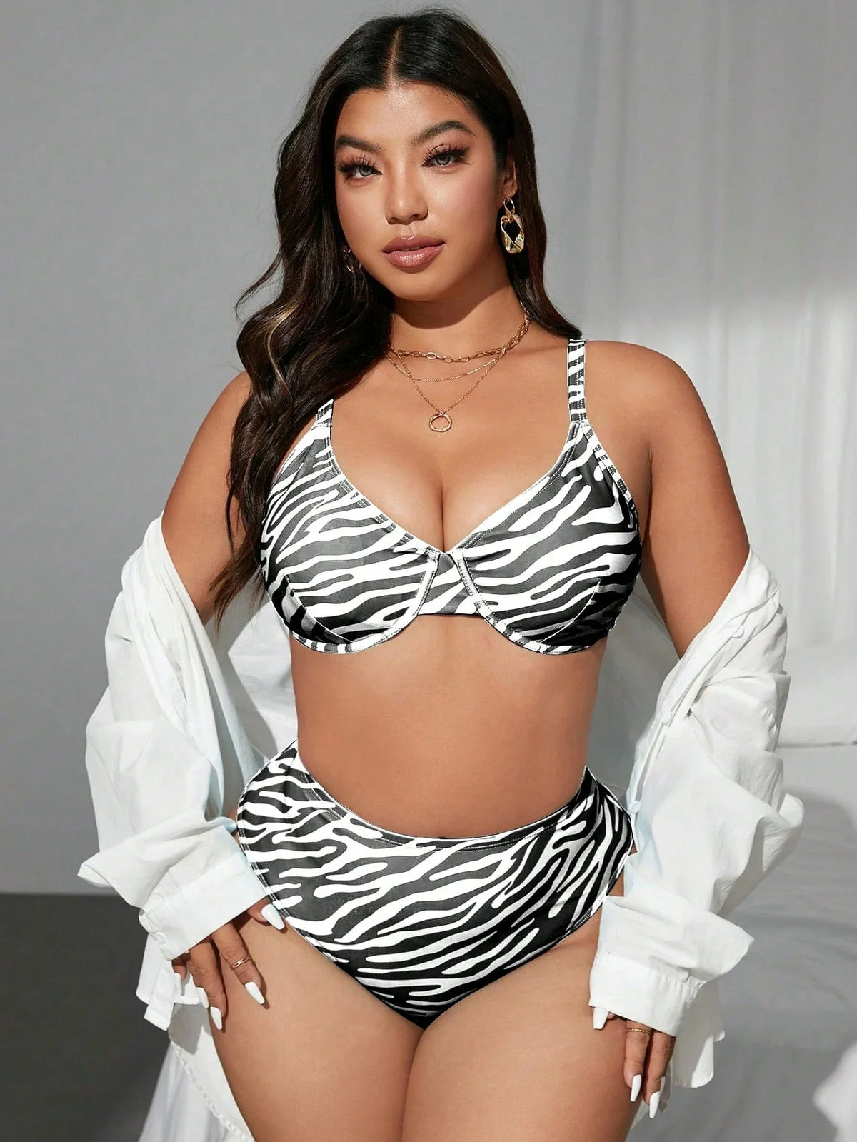 Biquíni Plus Size Zebra