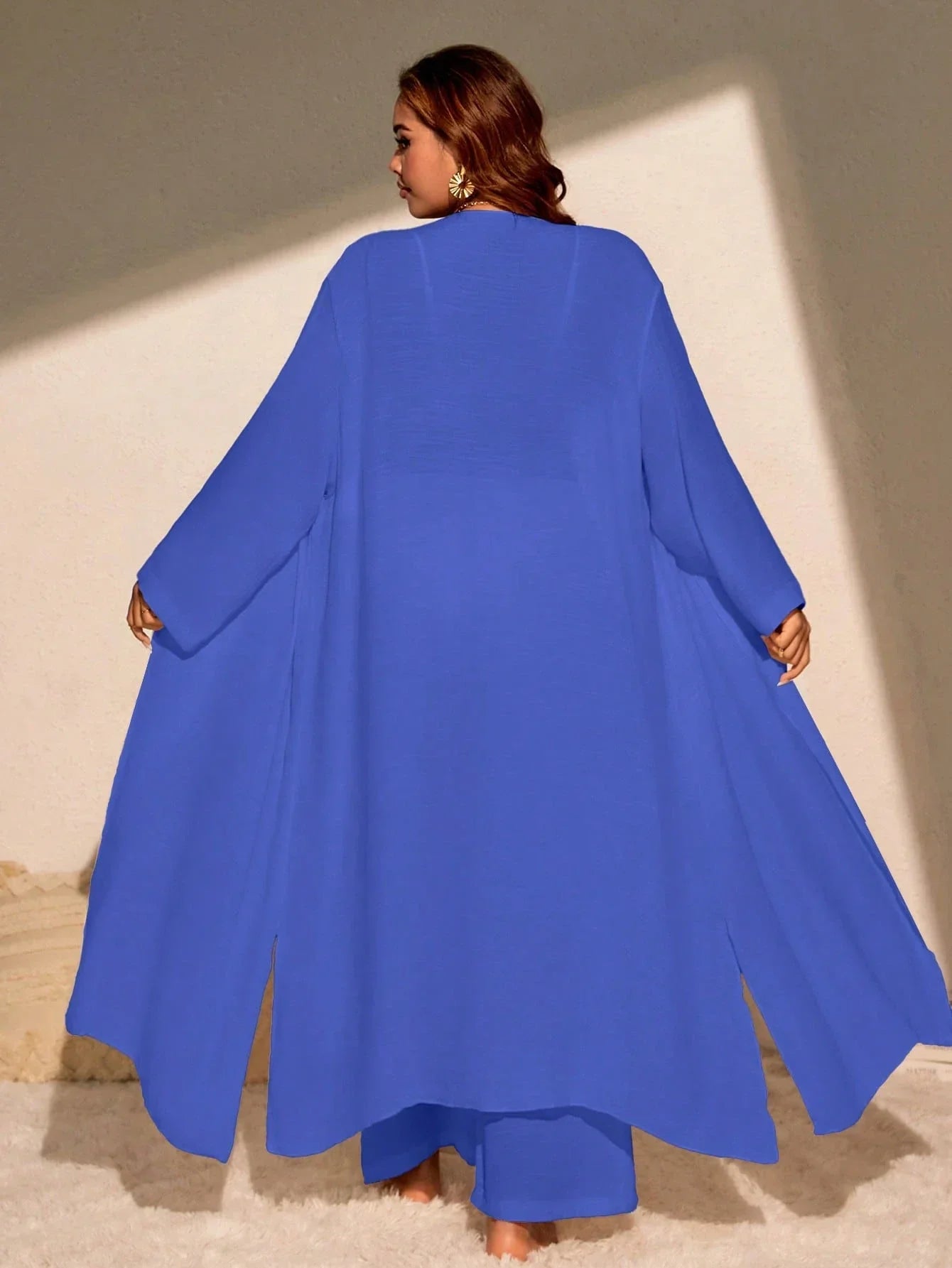 Saída 2 Peças Plus Size Casual