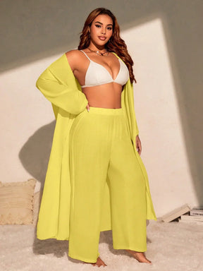 Saída 2 Peças Plus Size Casual