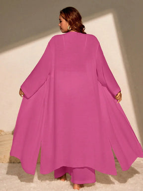 Saída 2 Peças Plus Size Casual