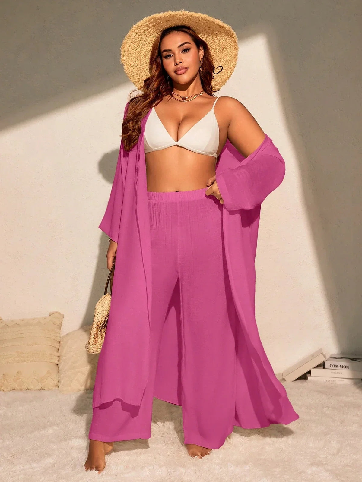 Saída 2 Peças Plus Size Casual