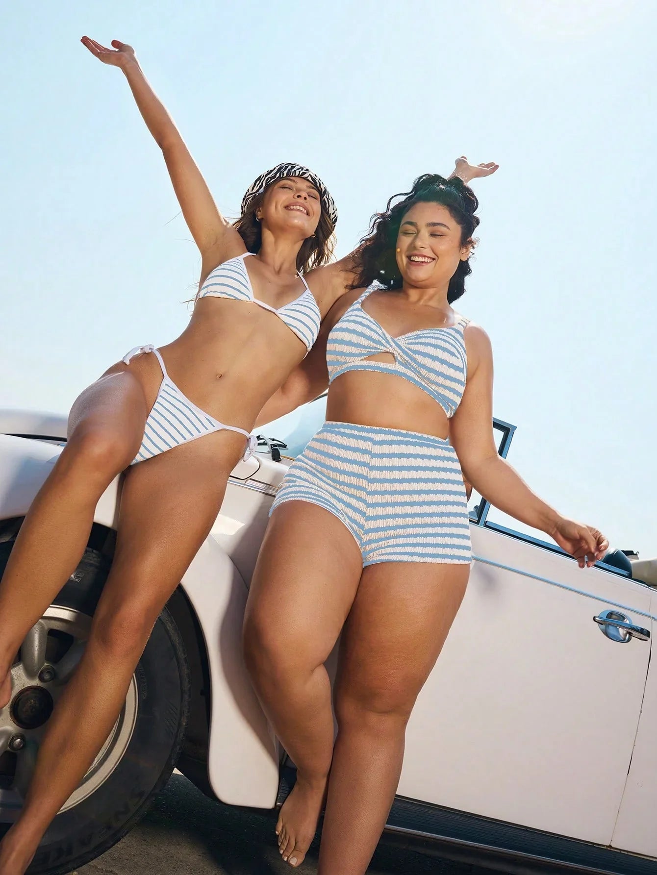 Biquíni Shorts Plus Size Listrado