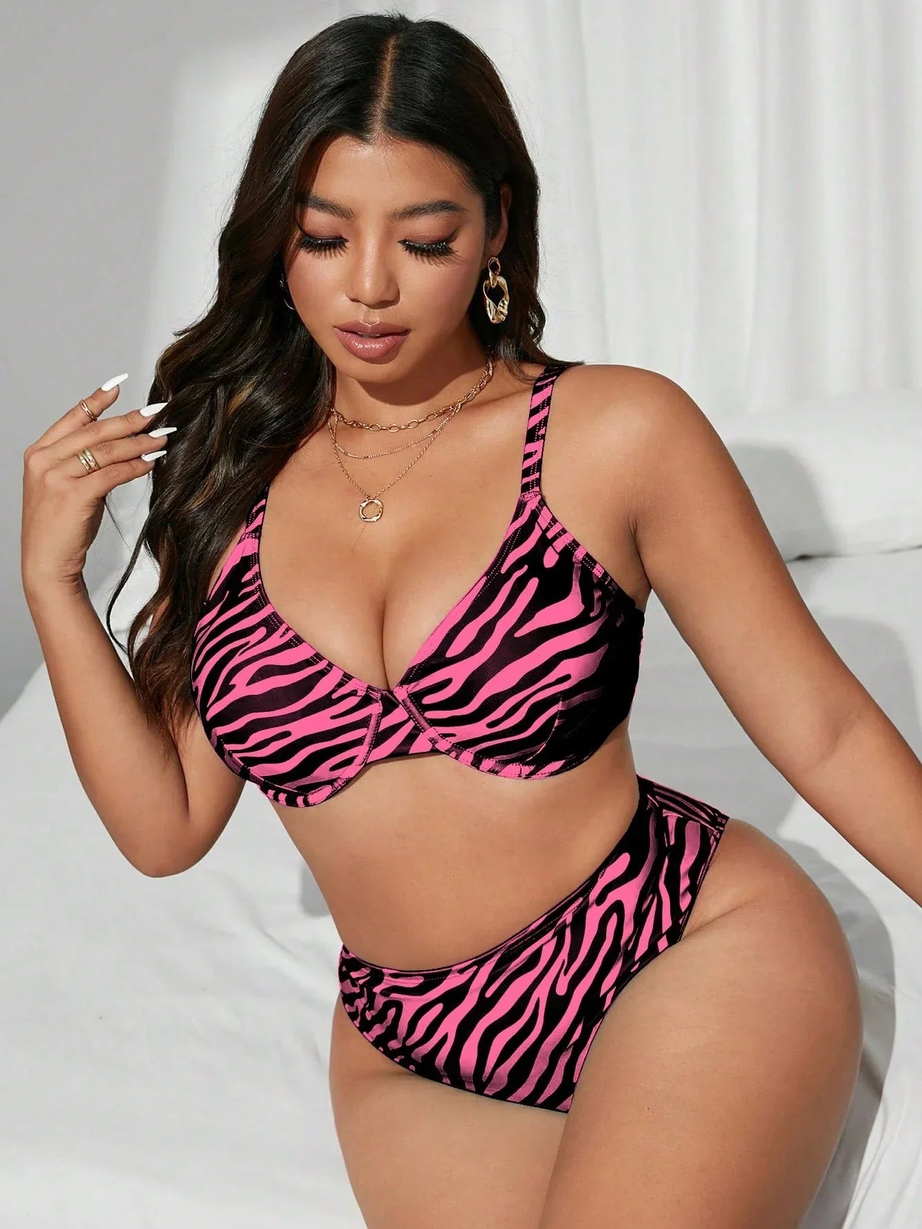 Biquíni Plus Size Zebra