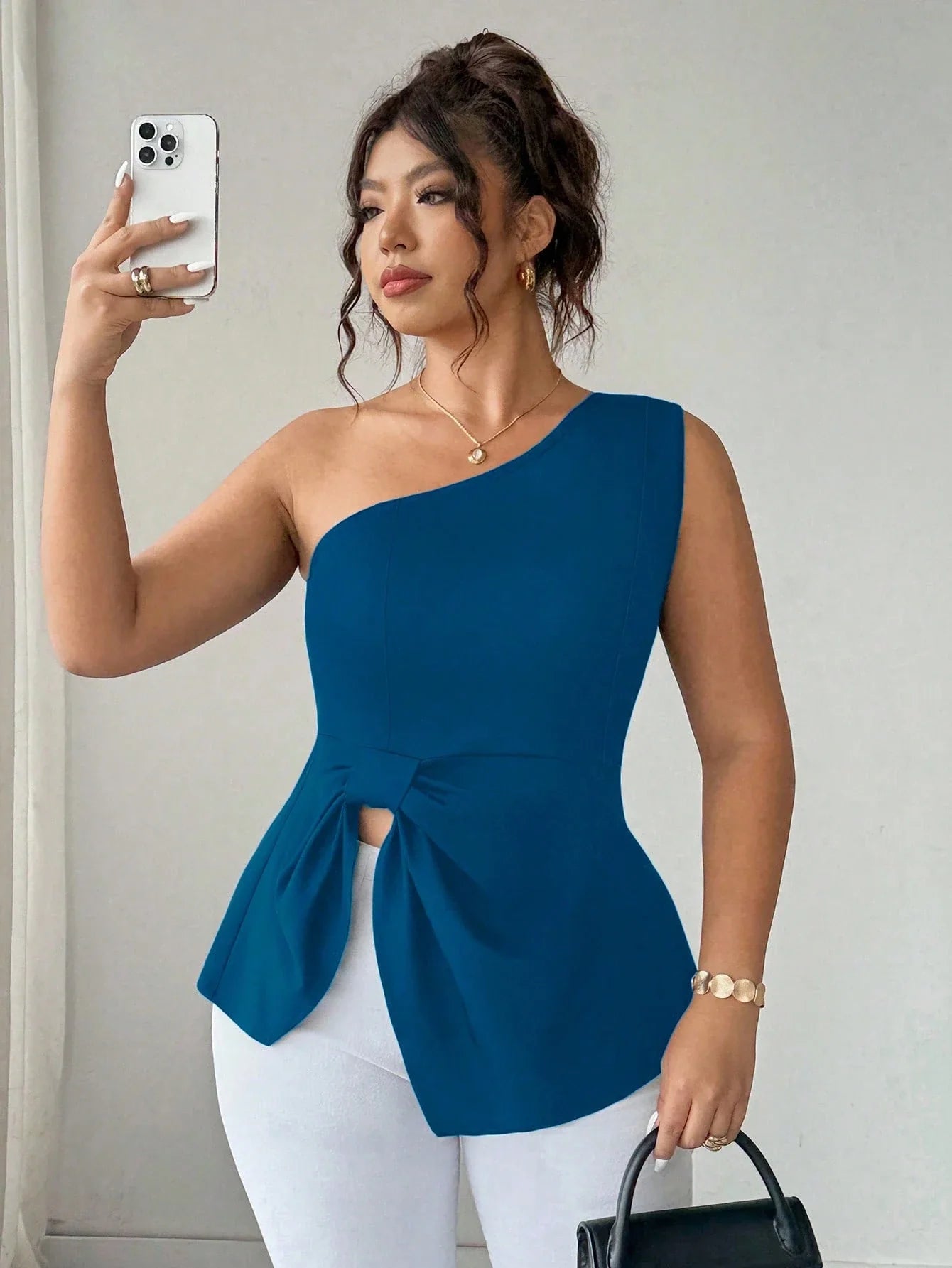 Blusa Um Ombro Plus Size Harper