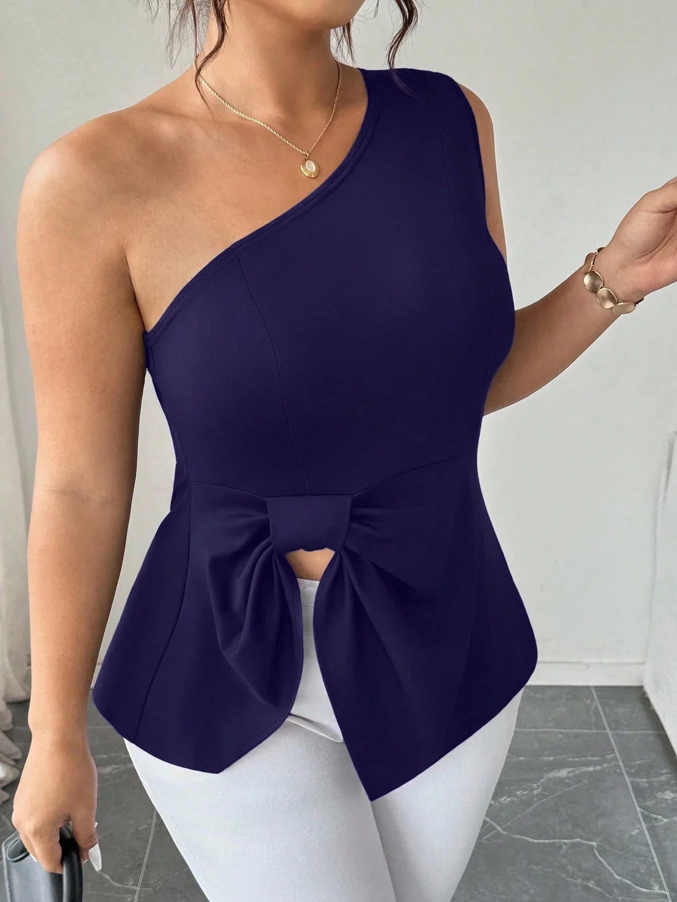 Blusa Um Ombro Plus Size Harper