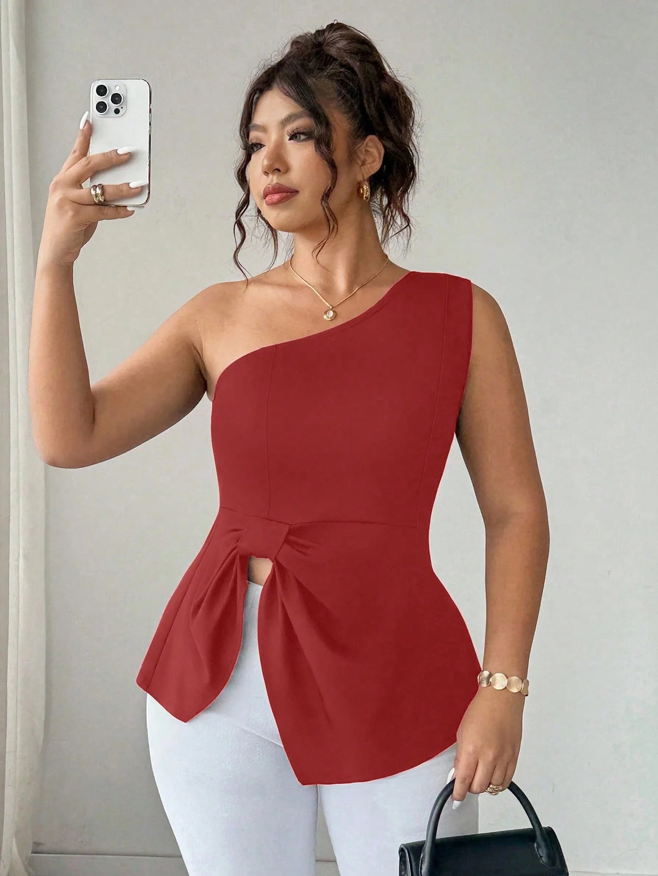 Blusa Um Ombro Plus Size Harper