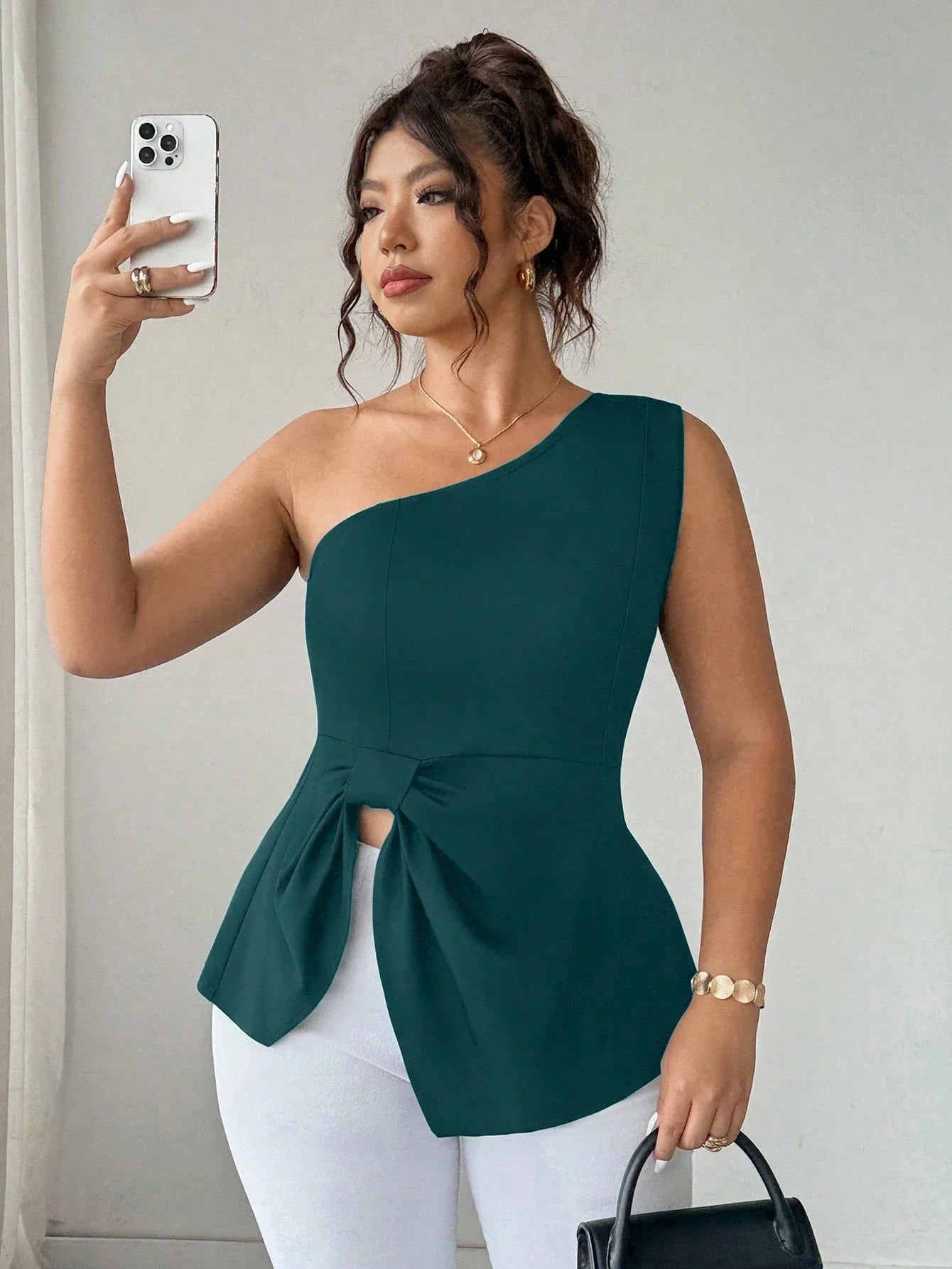 Blusa Um Ombro Plus Size Harper