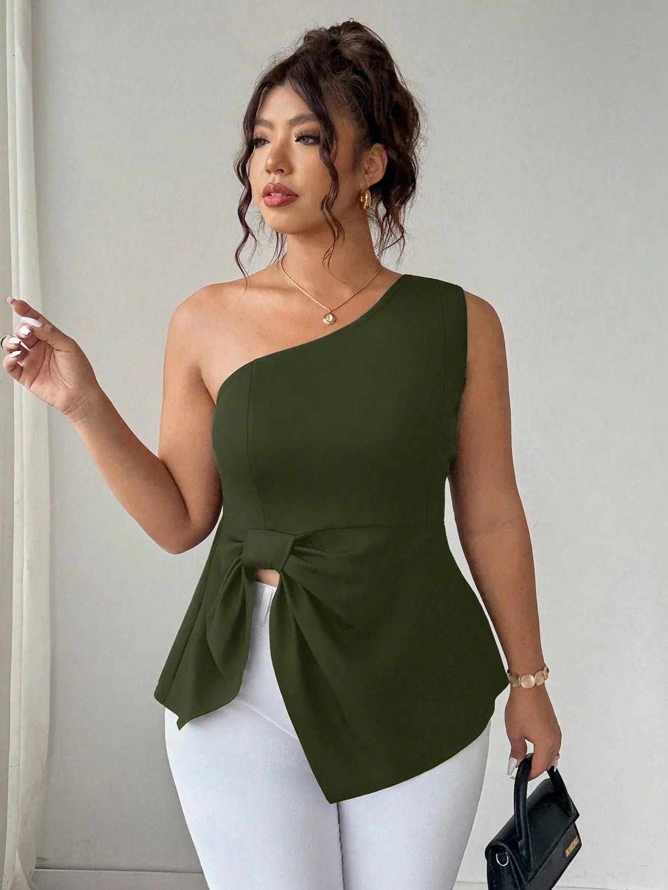 Blusa Um Ombro Plus Size Harper