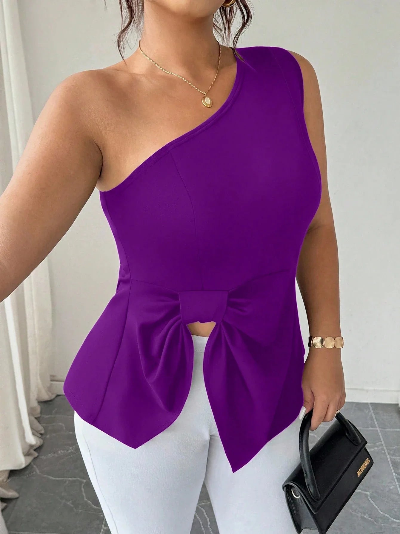 Blusa Um Ombro Plus Size Harper