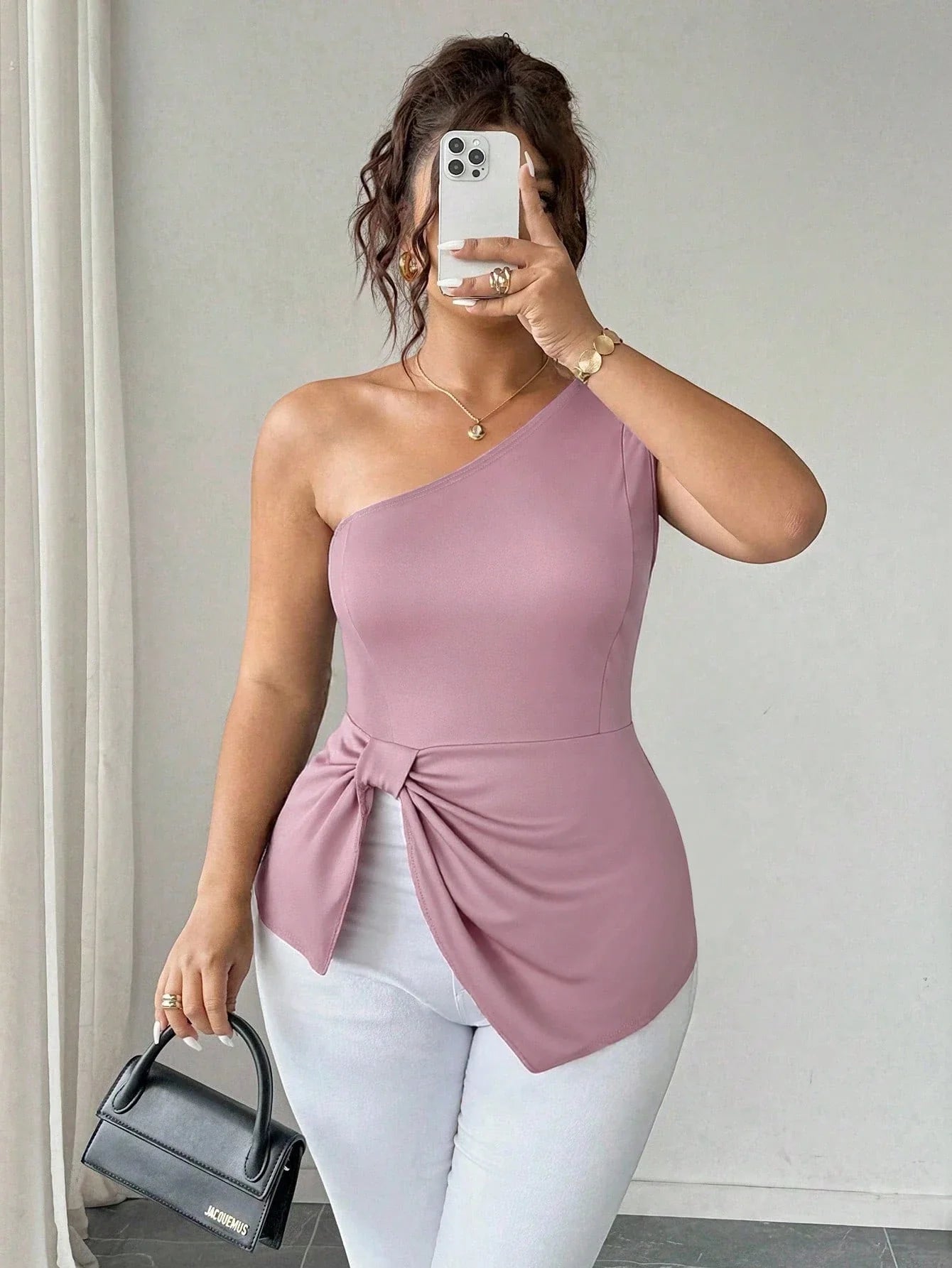 Blusa Um Ombro Plus Size Harper