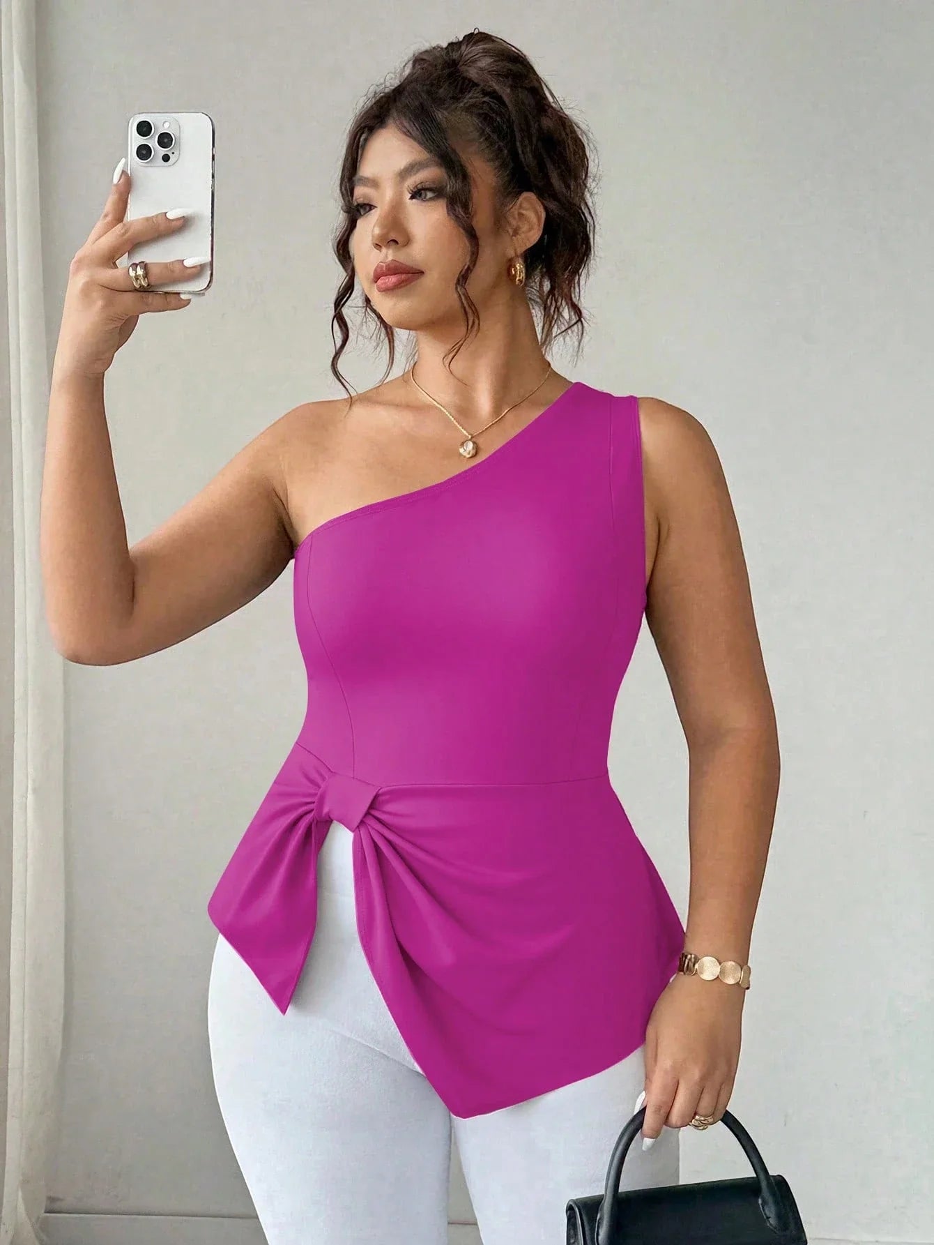 Blusa Um Ombro Plus Size Harper