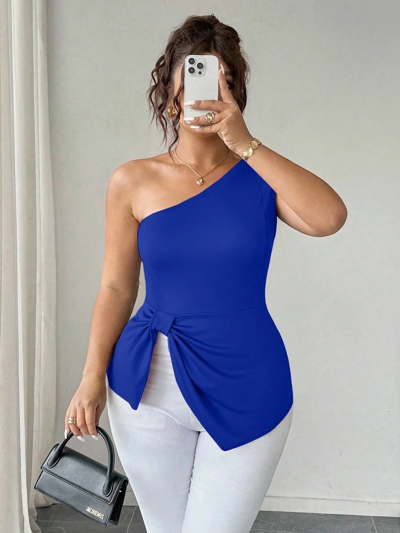 Blusa Um Ombro Plus Size Harper