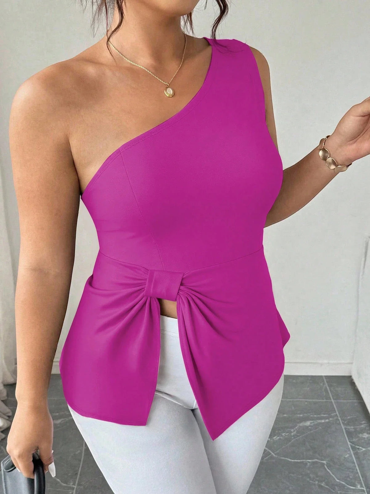 Blusa Um Ombro Plus Size Harper