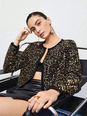 Bomber Em Paetê De Frio