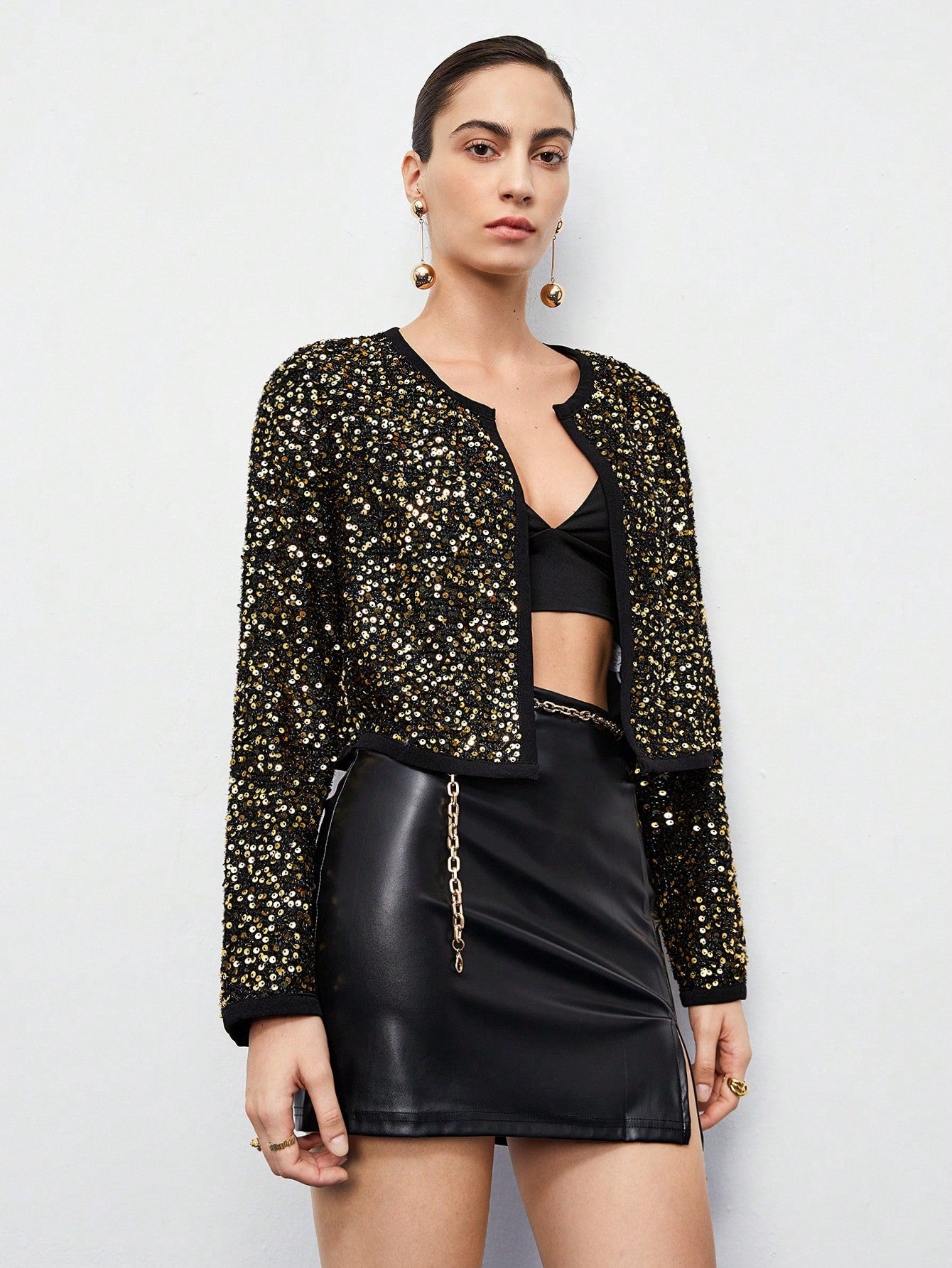 Bomber Em Paetê De Frio