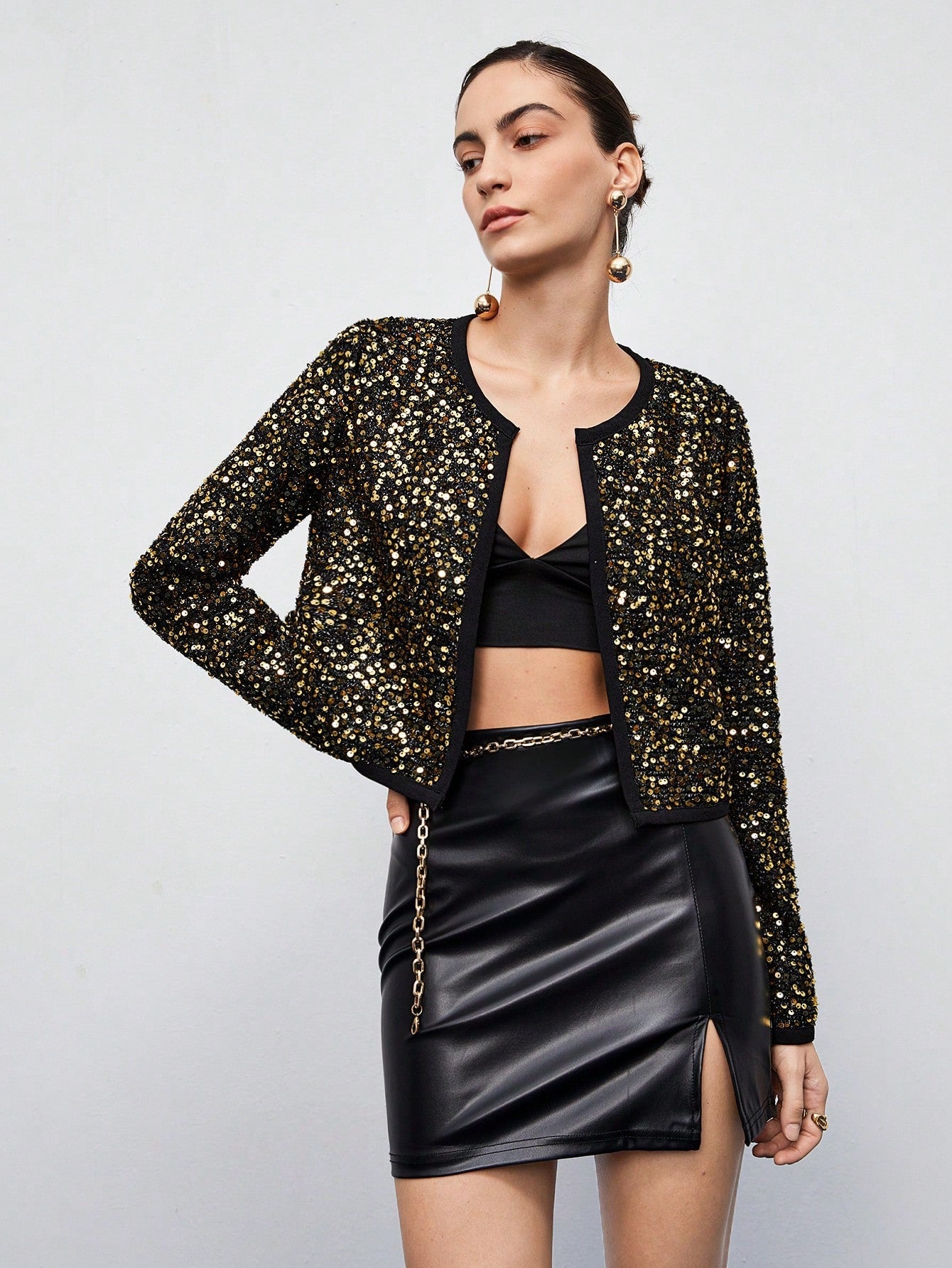 Bomber Em Paetê De Frio