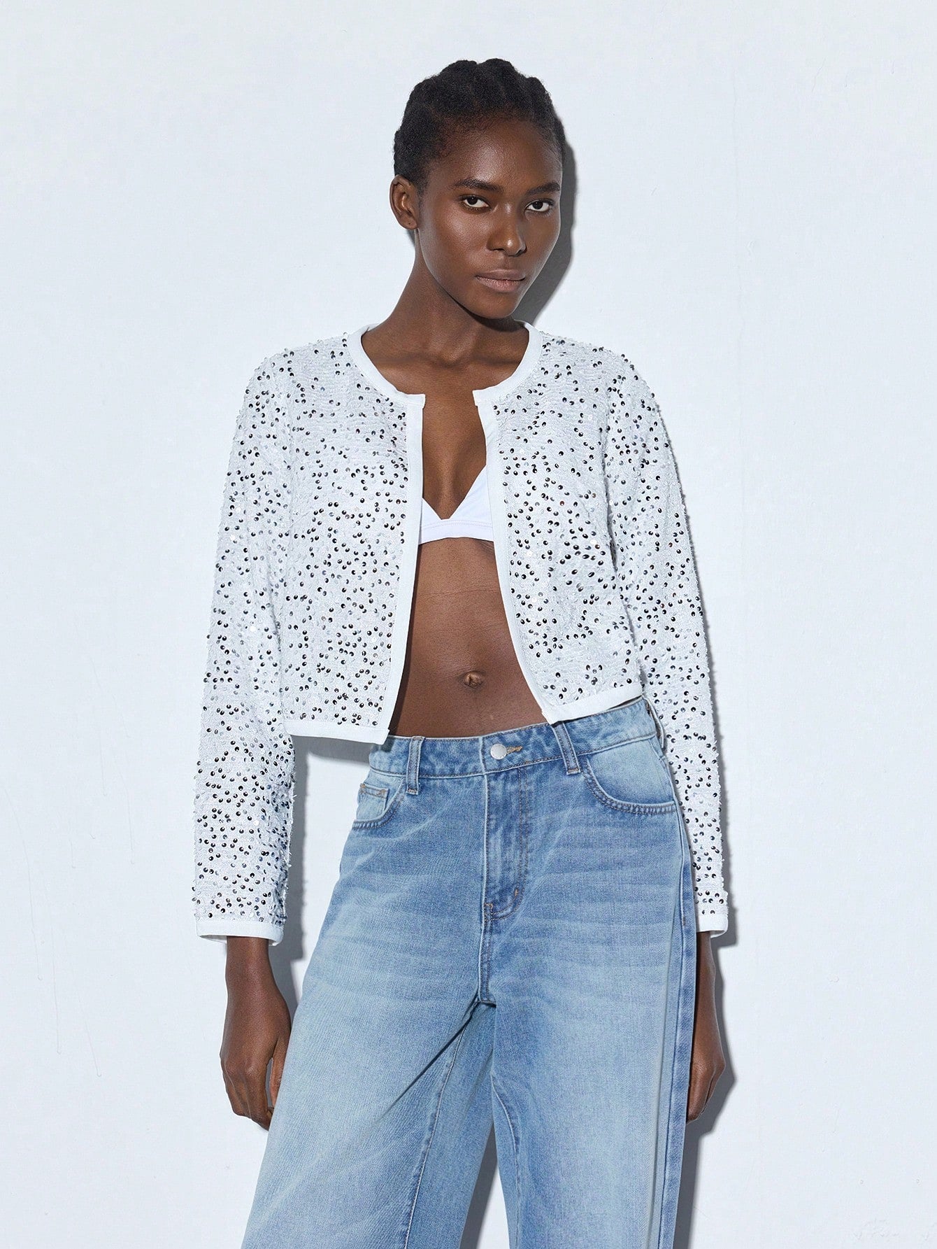 Bomber Em Paetê De Frio