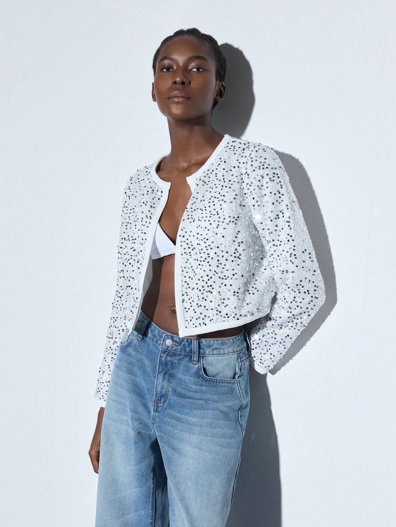 Bomber Em Paetê De Frio