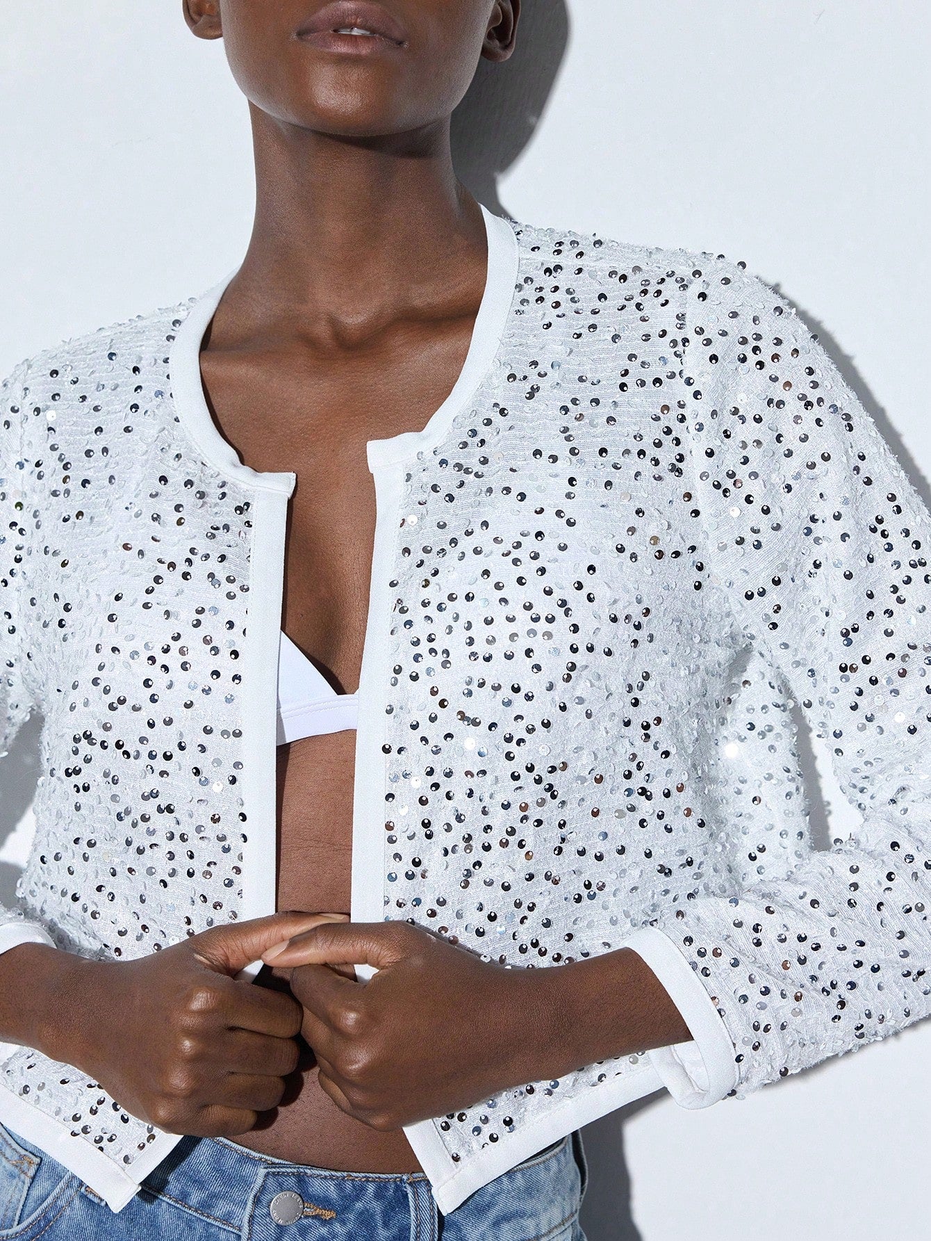 Bomber Em Paetê De Frio