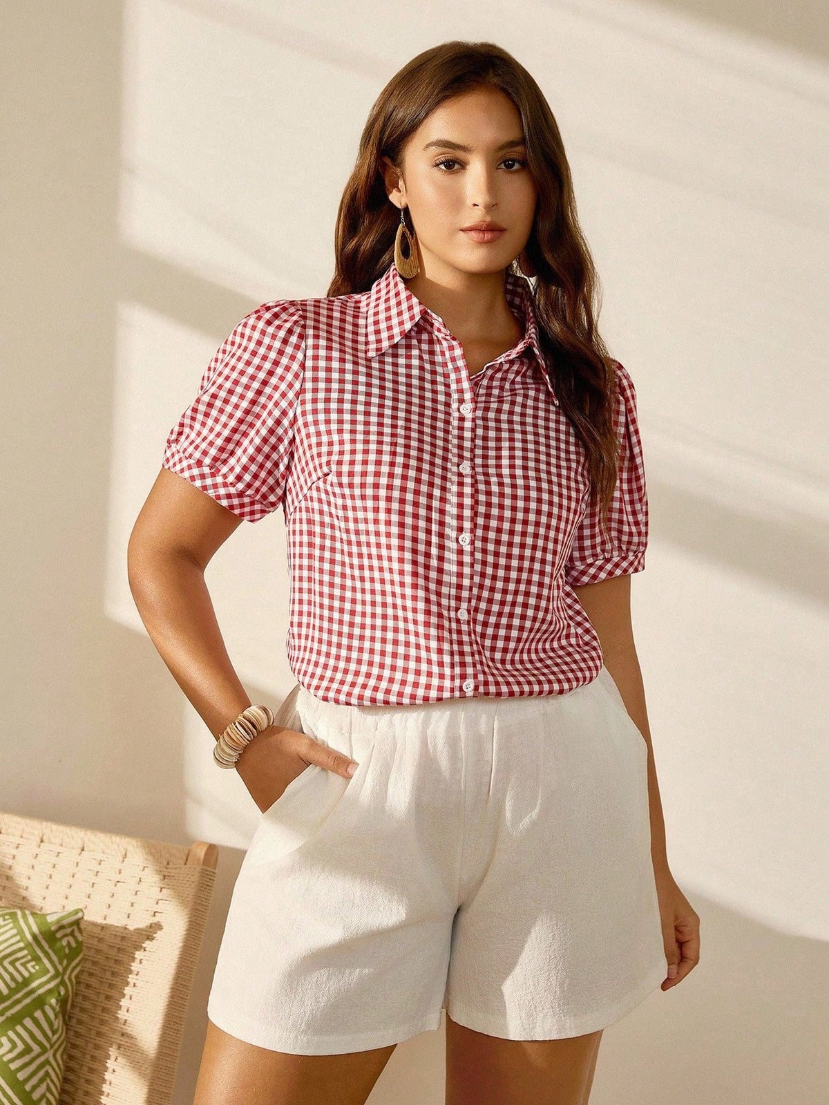 Camisa Plus Size Xadrez