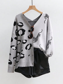 Cardigan Estampado Leopardo
