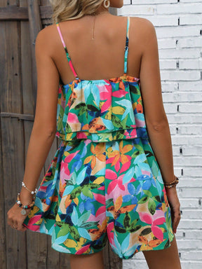 Macaquinho Floral com Babados