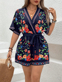 Macaquinho Plus Size Floral