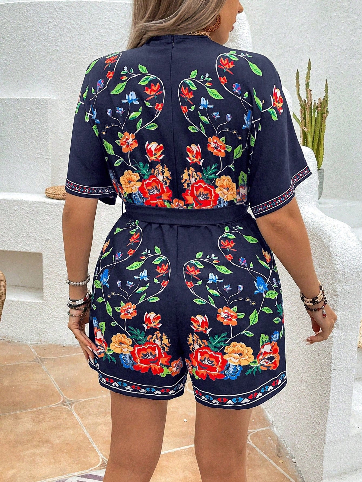 Macaquinho Plus Size Floral