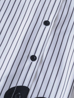 Camisa Listrada Com Flores