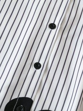 Camisa Listrada Com Flores