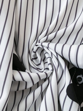 Camisa Listrada Com Flores