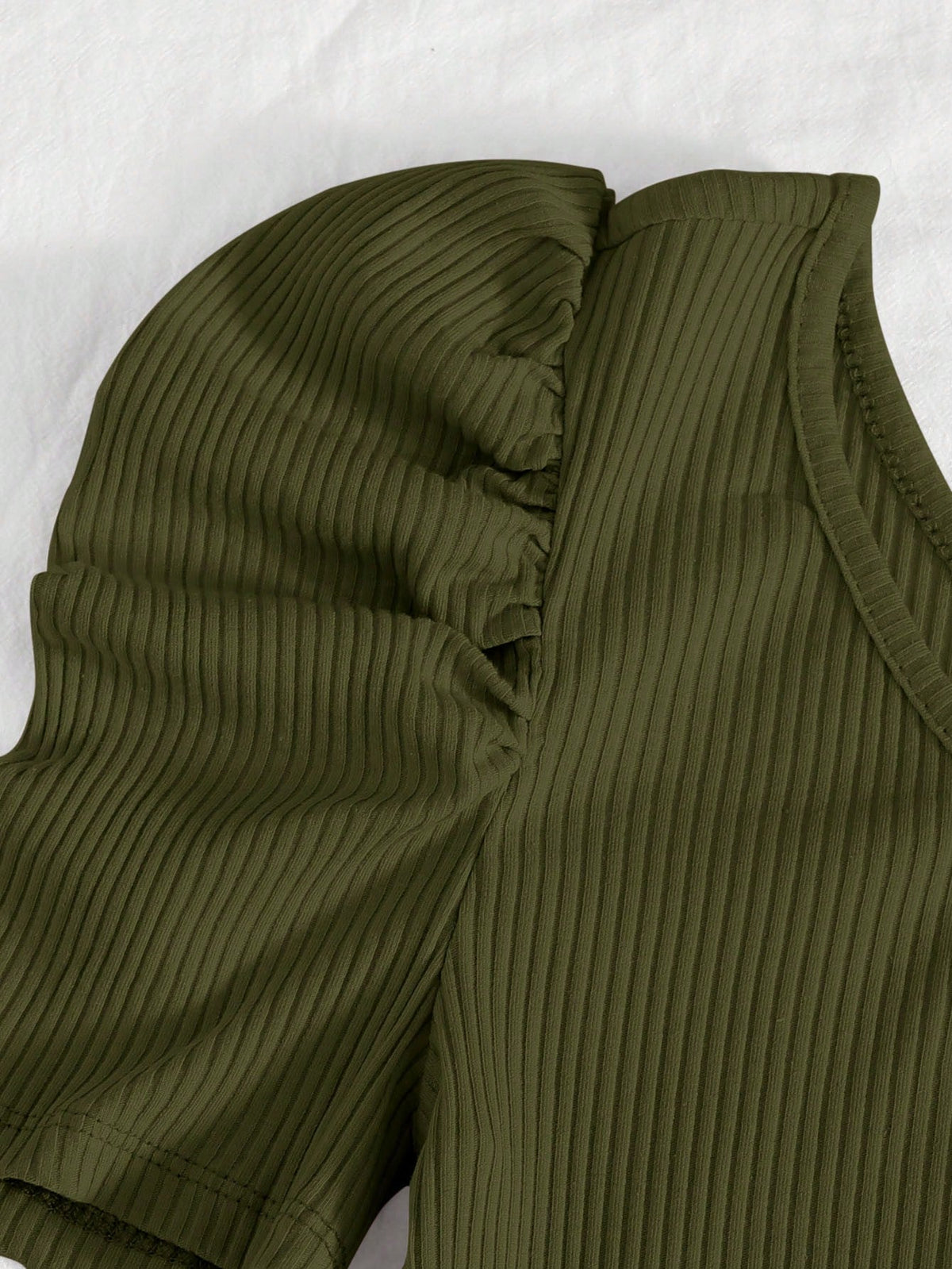 Body Um Ombro com Manga Bufante