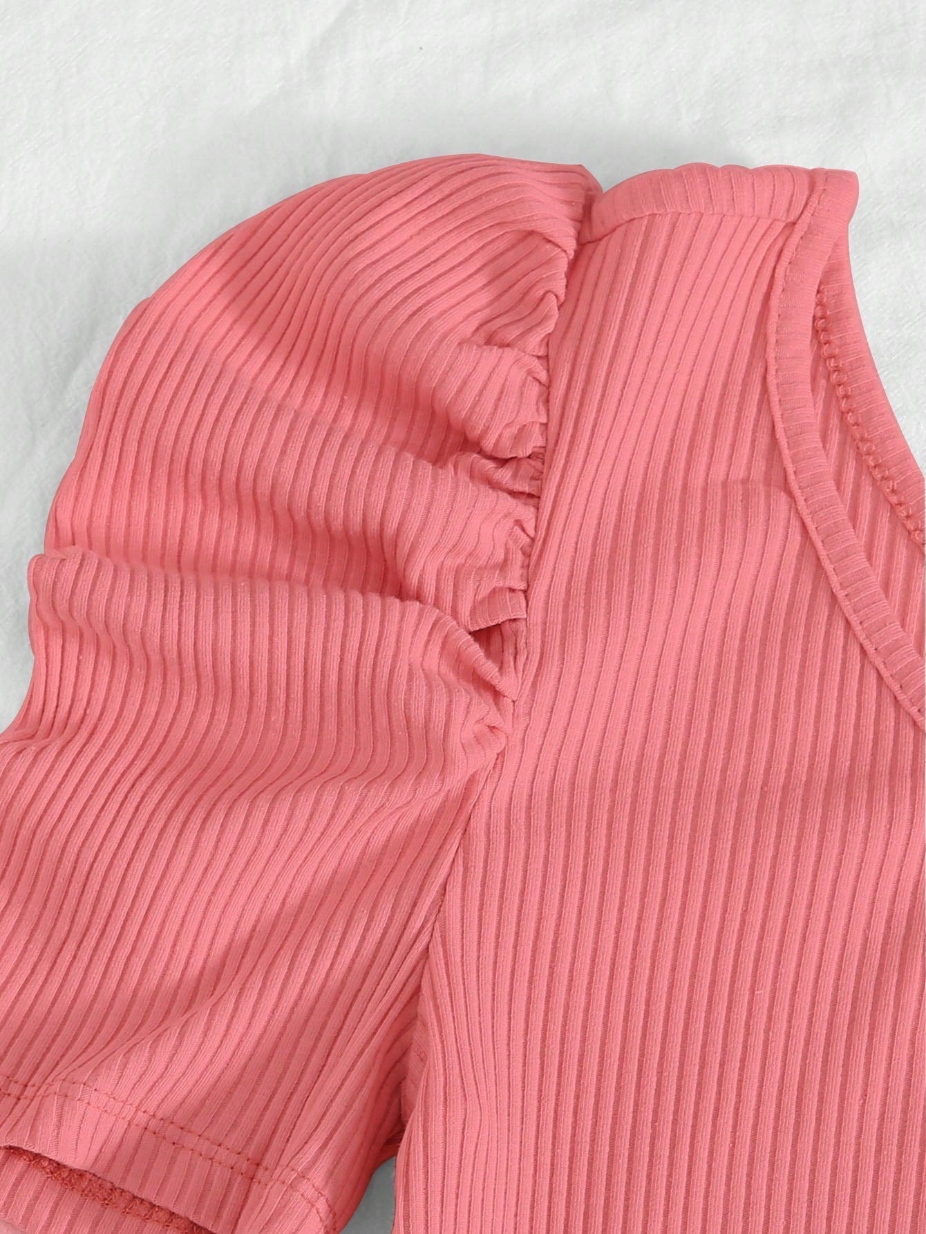 Body Um Ombro com Manga Bufante