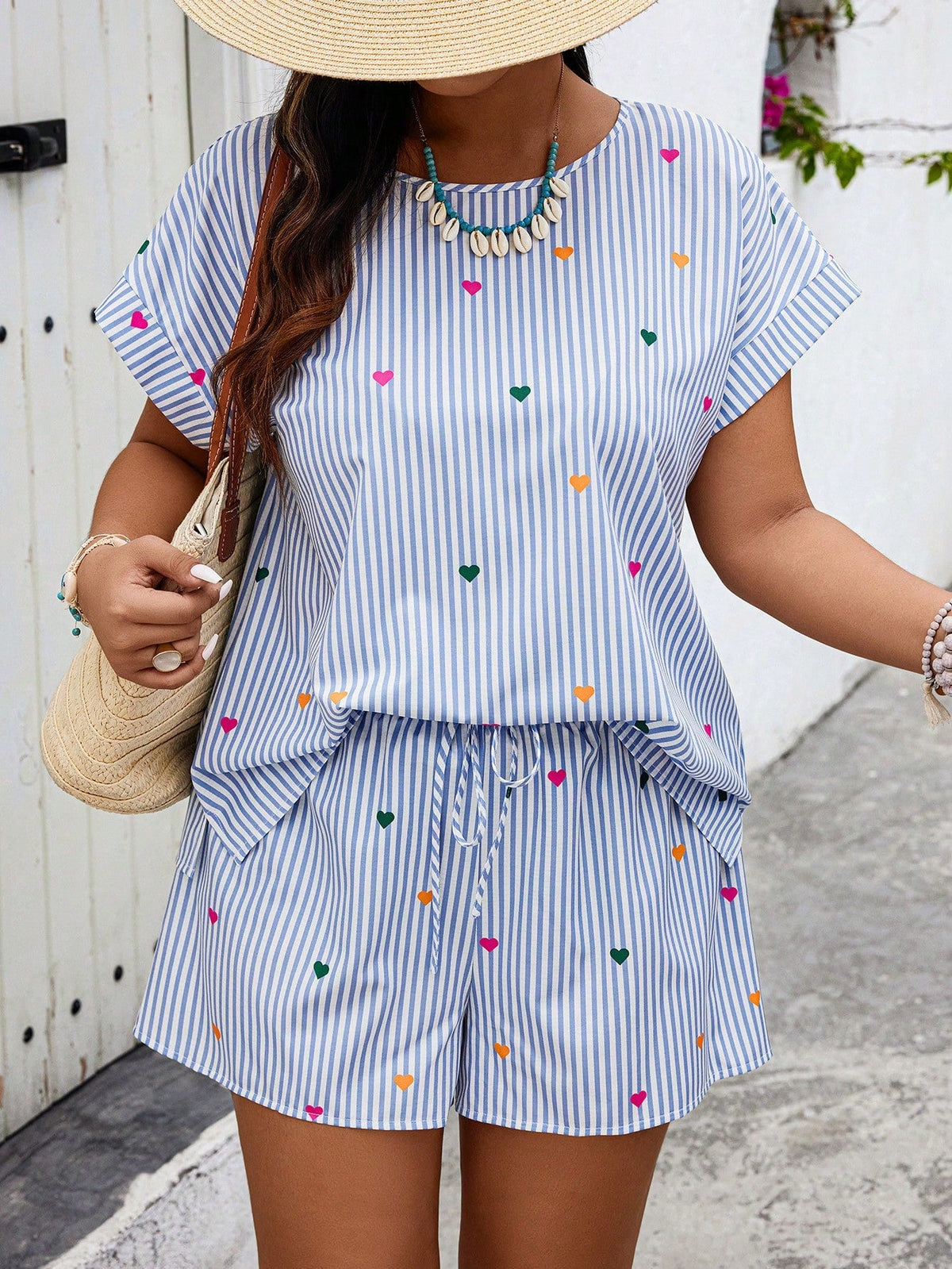 Conjunto Plus Size Listrado