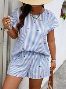 Conjunto Plus Size Listrado