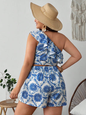 Conjunto Plus Size de Ombro Único