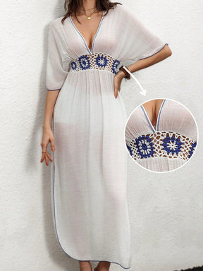 Saída de Praia Crochê com Manga Longa