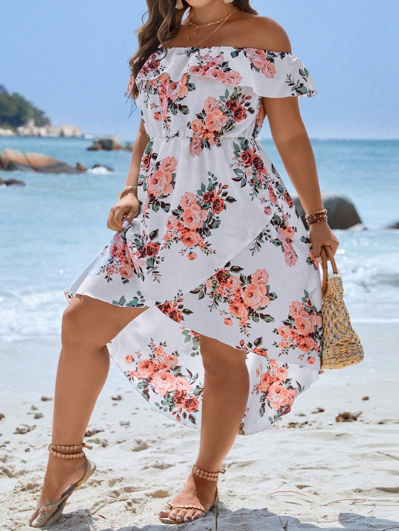 Vestido Plus Size Floral Diana
