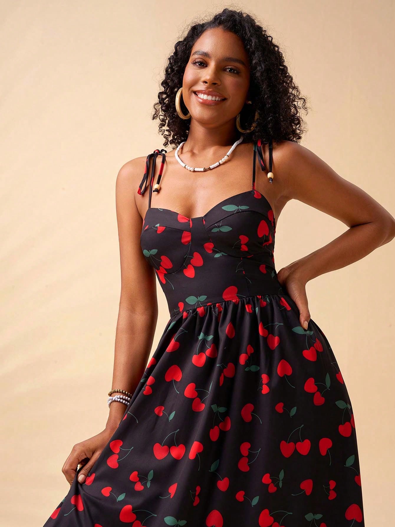 Vestido Vento De Cerejas Longo