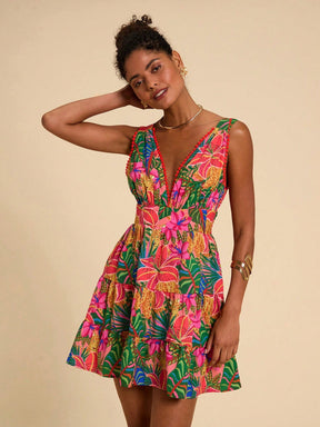 Vestido Decote em V Casual