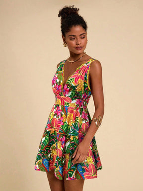 Vestido Decote em V Casual