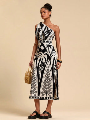 Vestido Oasis Preto e Branco