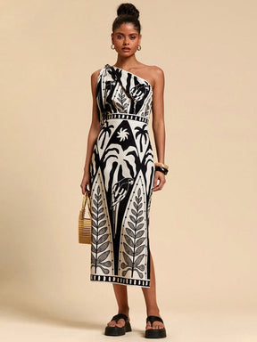 Vestido Oasis Preto e Branco